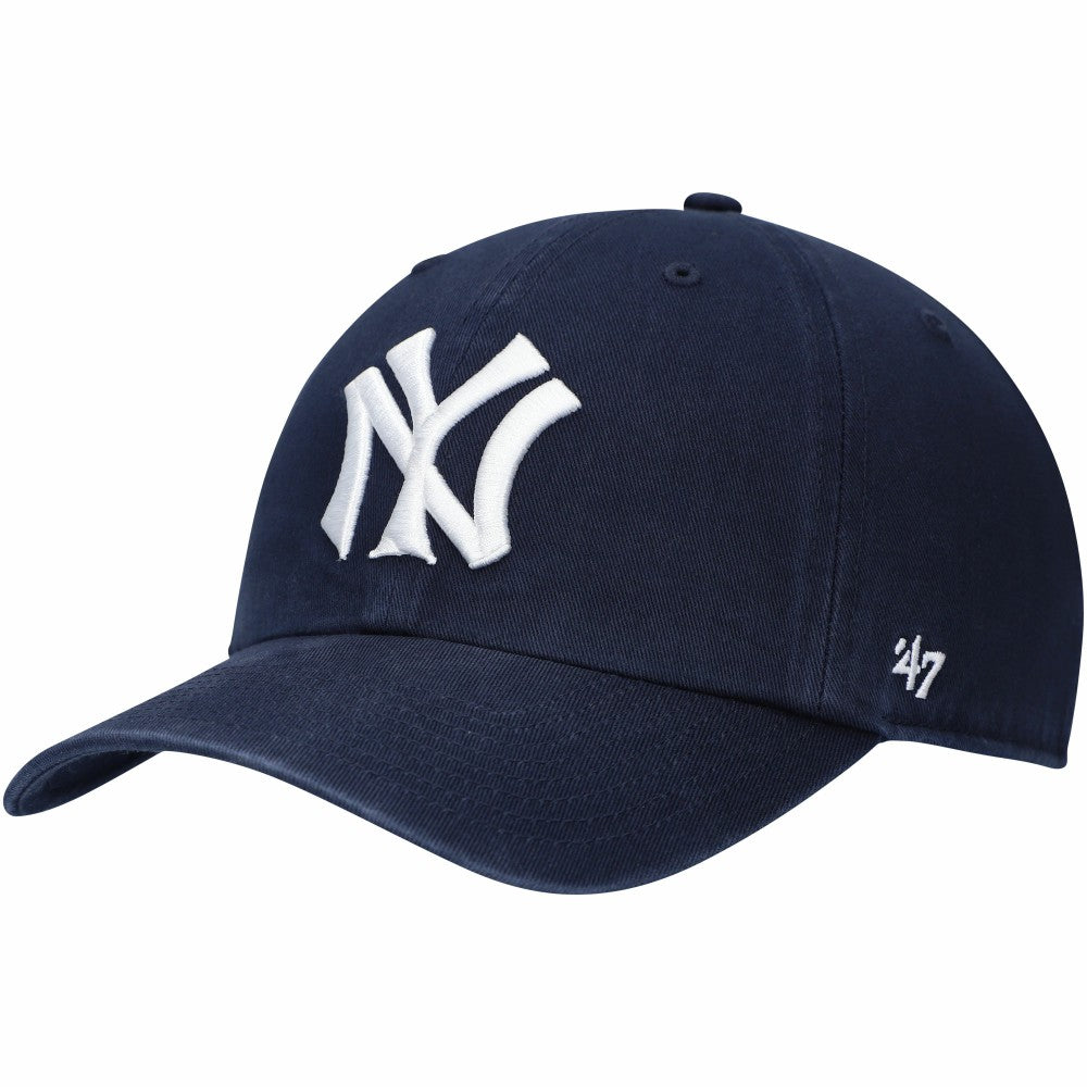 Navy New York Yankees '47 Logo Cooperstown Collection Clean Up Adjustable Hat
