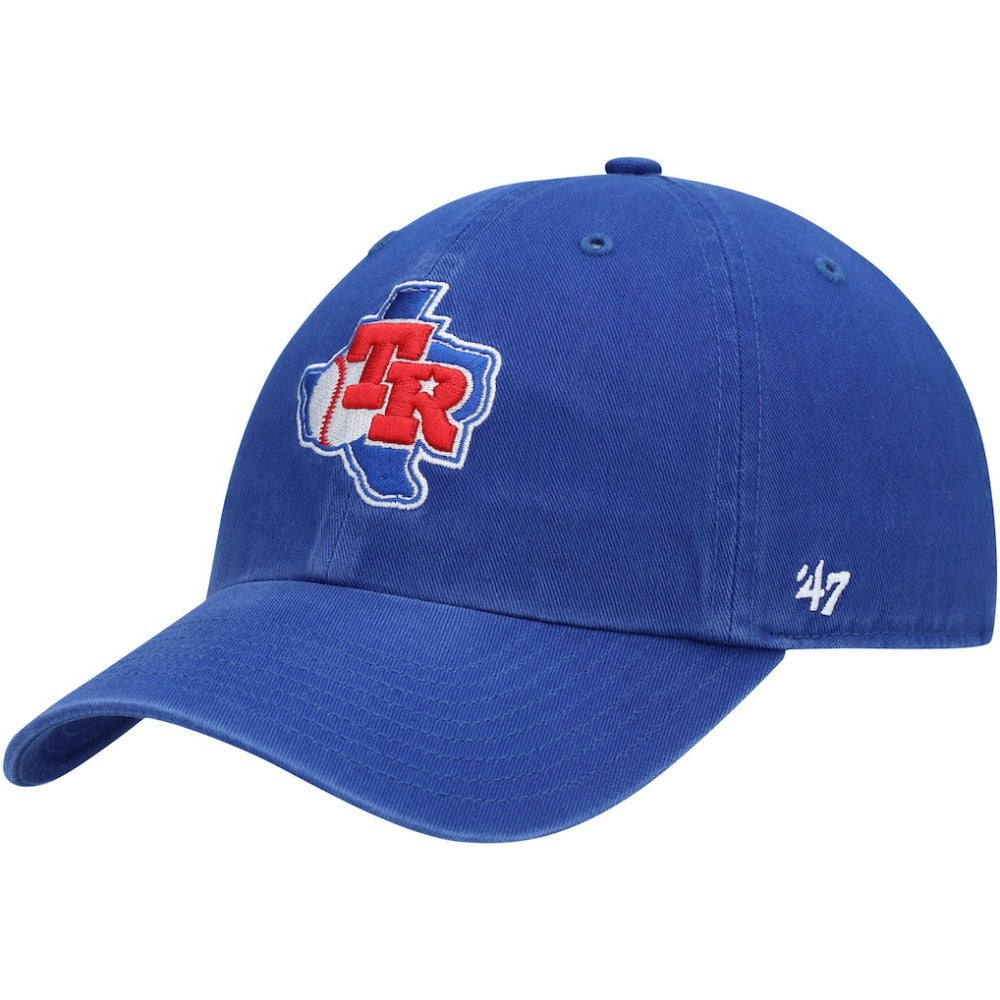 Royal Texas Rangers '47 Team Logo Cooperstown Collection Clean Up Adjustable Hat