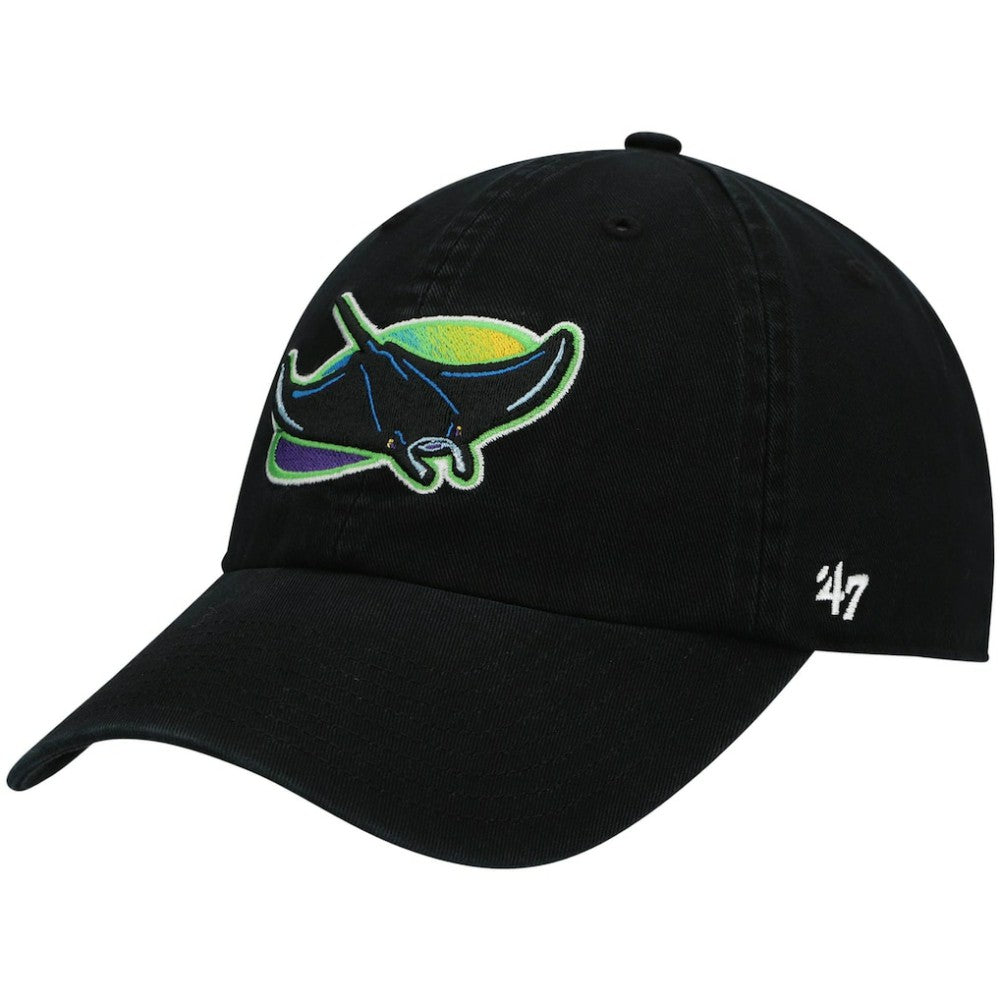 Black Tampa Bay Rays '47 2000 Logo Cooperstown Collection Clean Up Adjustable Hat