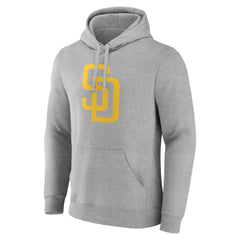 Heather Gray San Diego Padres Official Logo Pullover Hoodie