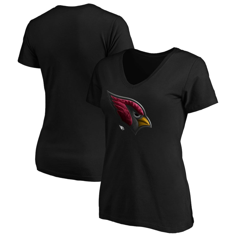 Women's Midnight Mascot Logo V-Neck T-Shirt - Arizona Cardinals T-shirts