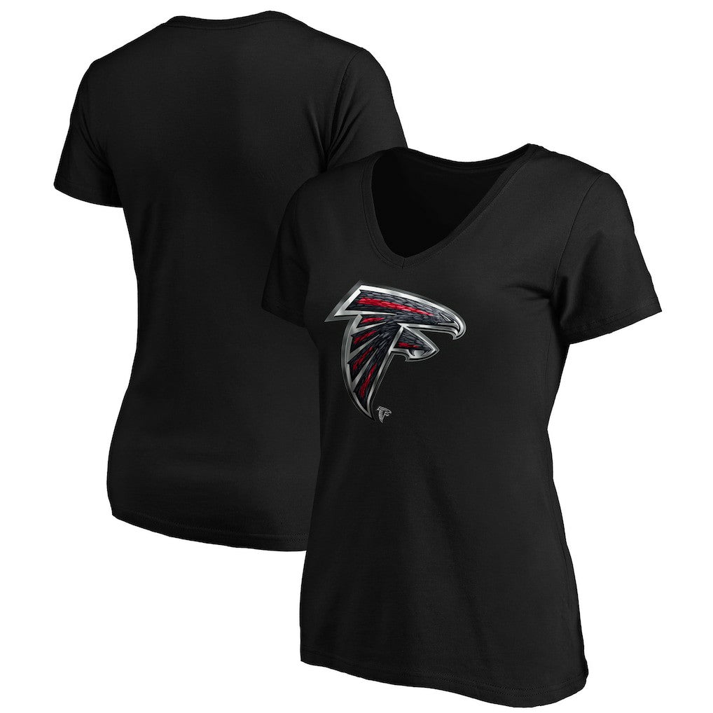Women's Midnight Mascot Logo V-Neck T-Shirt - Atlanta Falcons T-shirts