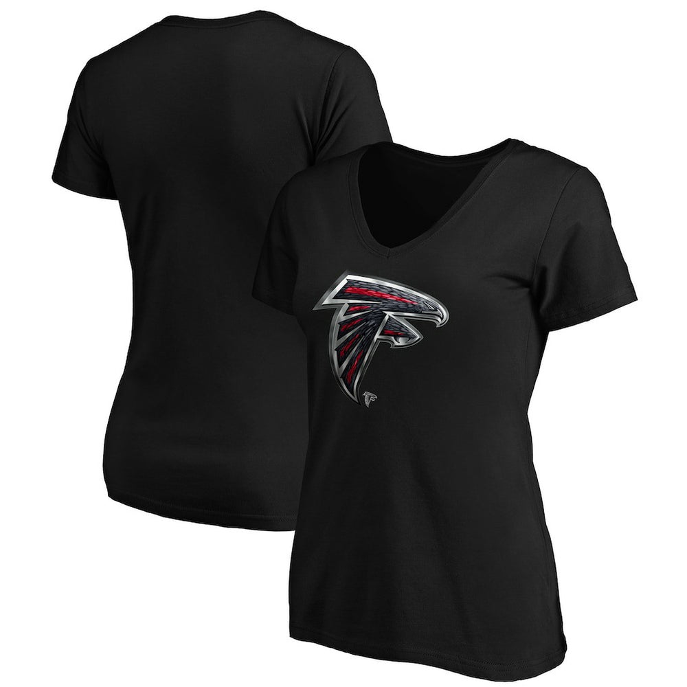 Women's Midnight Mascot Logo V-Neck T-Shirt - Atlanta Falcons T-shirts