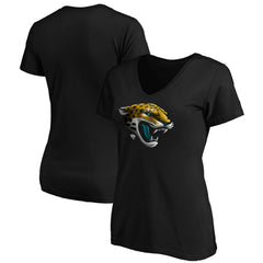 Women's Midnight Mascot Logo V-Neck T-Shirt - Jacksonville Jaguars T-shirts