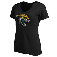 Women's Midnight Mascot Logo V-Neck T-Shirt - Jacksonville Jaguars T-shirts