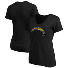 Women's Midnight Mascot Logo V-Neck T-Shirt - Los Angeles Chargers T-shirts