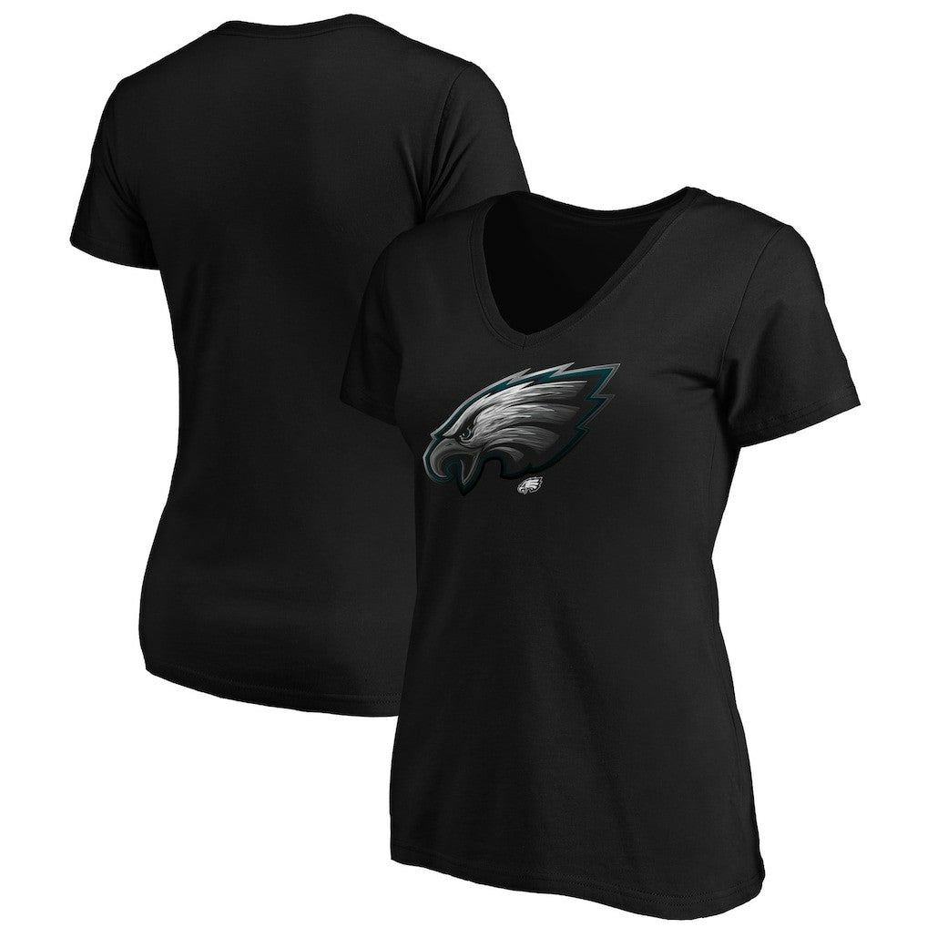 Women's Midnight Mascot Logo V-Neck T-Shirt - Philadelphia Eagles T-shirts
