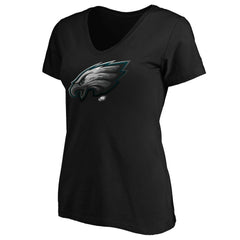 Women's Midnight Mascot Logo V-Neck T-Shirt - Philadelphia Eagles T-shirts