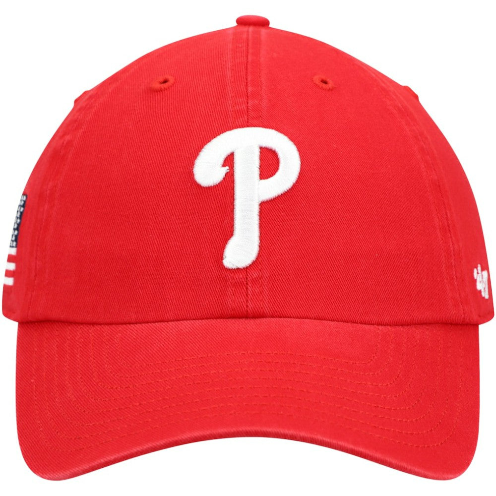 Red Philadelphia Phillies '47 Heritage Clean Up Adjustable Hat