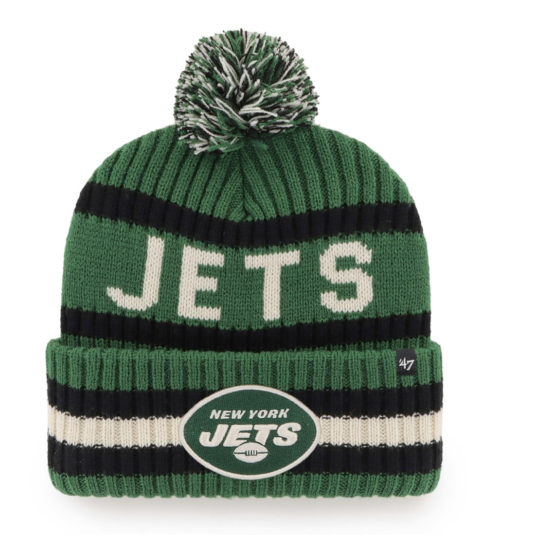 '47 Bering Cuffed Knit Hat with Pom - New York Jets Hats