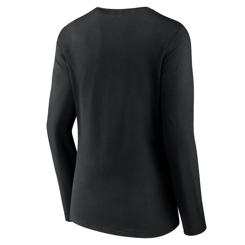 Women's Primary Team Logo Long Sleeve V-Neck T-Shirt - Carolina Panthers T-shirts