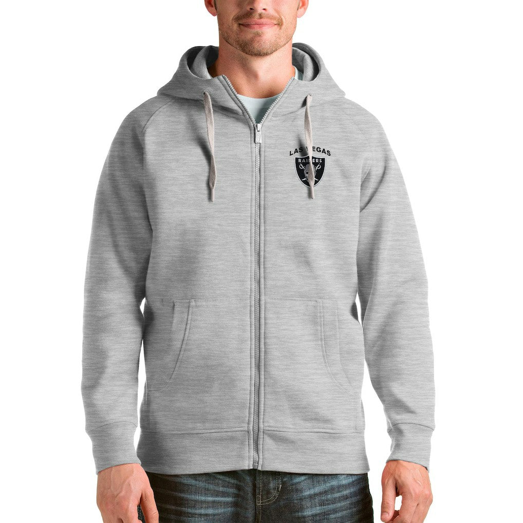 Antigua Victory Full-Zip Hoodie - Las Vegas Raiders Hoodies
