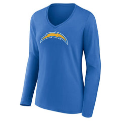 Women's Primary Team Logo Long Sleeve V-Neck T-Shirt - Los Angeles Chargers T-shirts