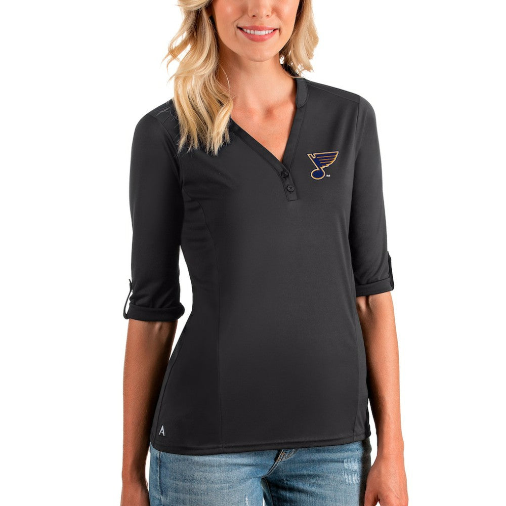 NHL St. Louis Blues Antigua Women's Accolade 3/4 Sleeve V-Neck Top