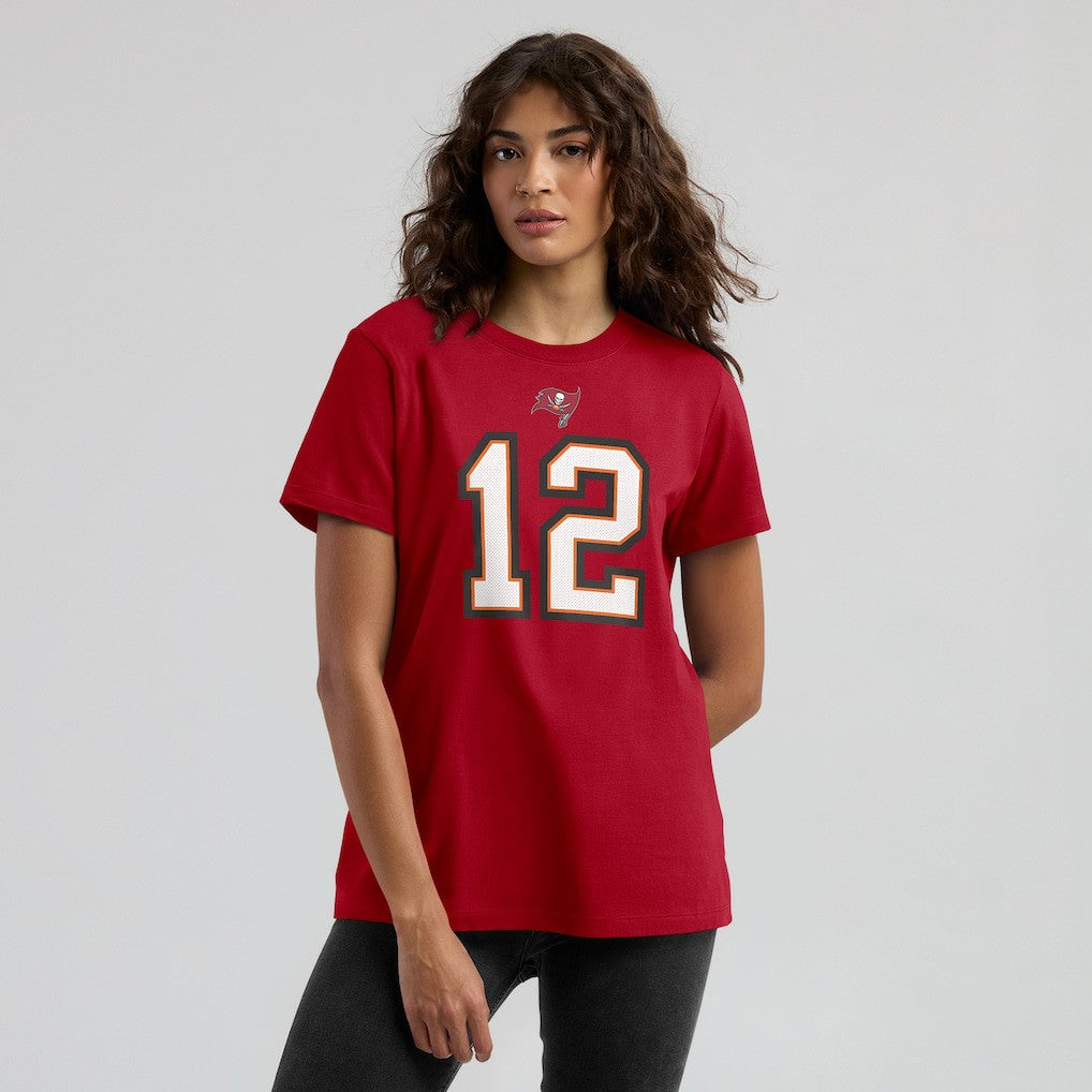Tom Brady  Women's Name & Number T-Shirt - Tampa Bay Buccaneers T-shirts