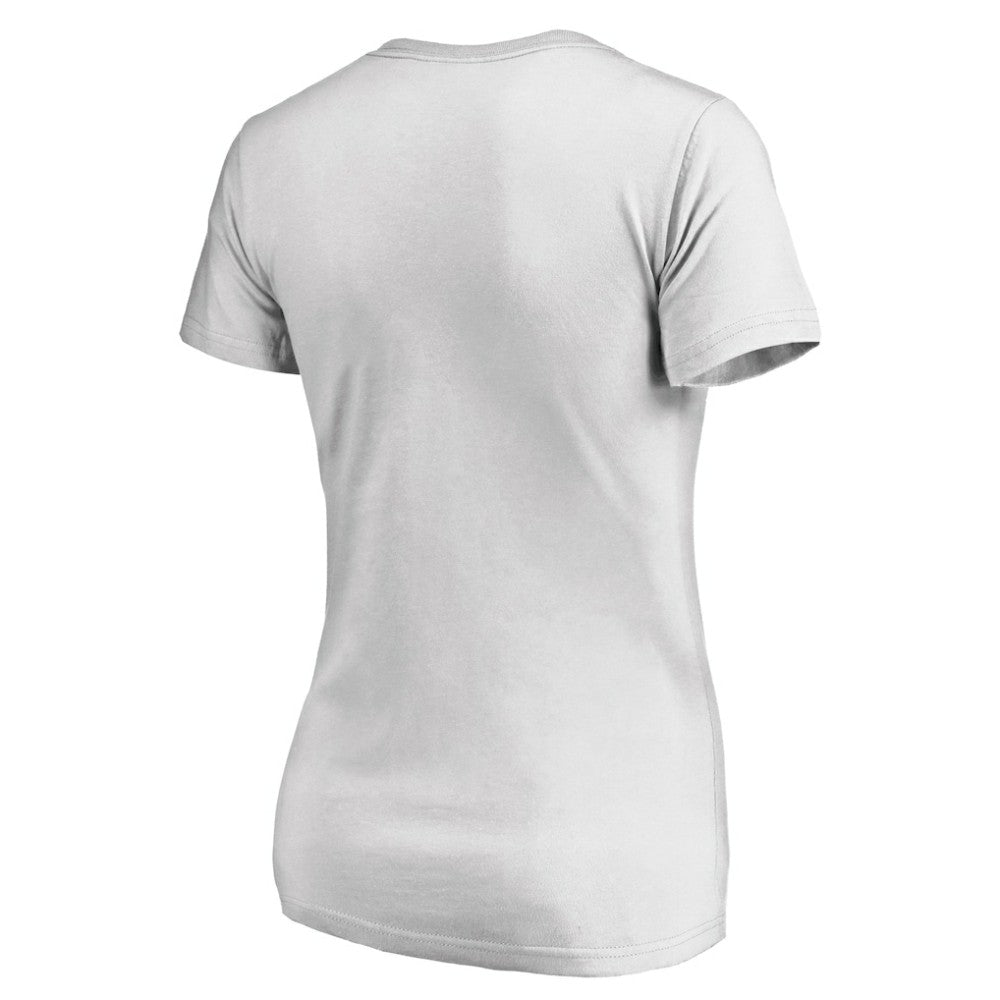 NHL Vancouver Canucks Women's Floral Arched V-Neck T-Shirt