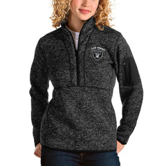 Antigua Women's Fortune Half-Zip Pullover Jacket - Las Vegas Raiders Pullover