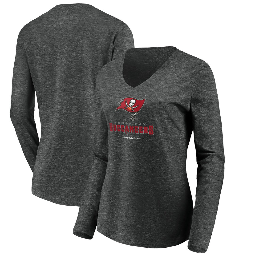 Women's Team Lockup Long Sleeve V-Neck T-Shirt - Tampa Bay Buccaneers T-shirts
