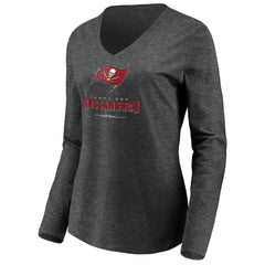Women's Team Lockup Long Sleeve V-Neck T-Shirt - Tampa Bay Buccaneers T-shirts