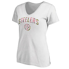 Women's Floral Arch T-Shirt - Pittsburgh Steelers T-shirts