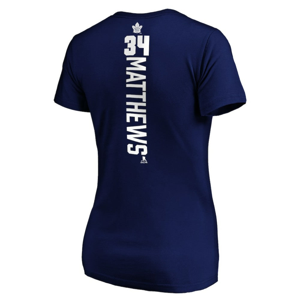 NHL Auston Matthews Toronto Maple Leafs Women's Playmaker V-Neck T-Shirt