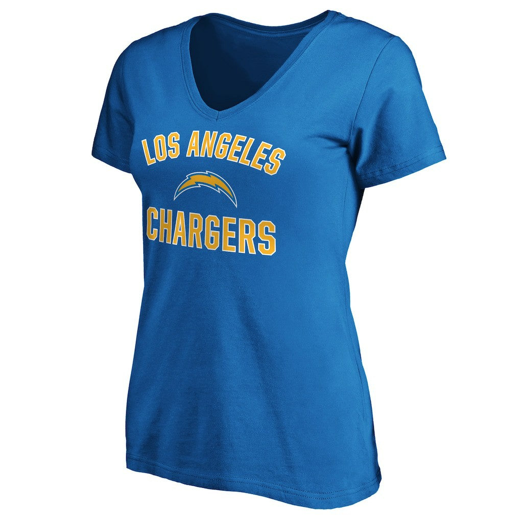 Women's Victory Arch V-Neck T-Shirt - Los Angeles Chargers T-shirts