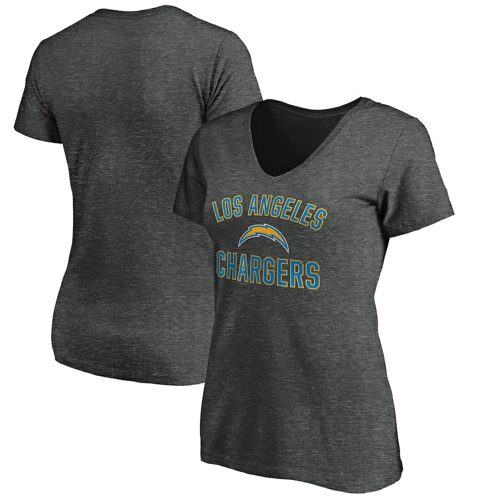 Women's Victory Arch V-Neck T-Shirt - Los Angeles Chargers T-shirts