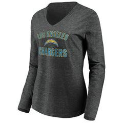Women's Victory Arch Long Sleeve V-Neck T-Shirt - Los Angeles Chargers T-shirts