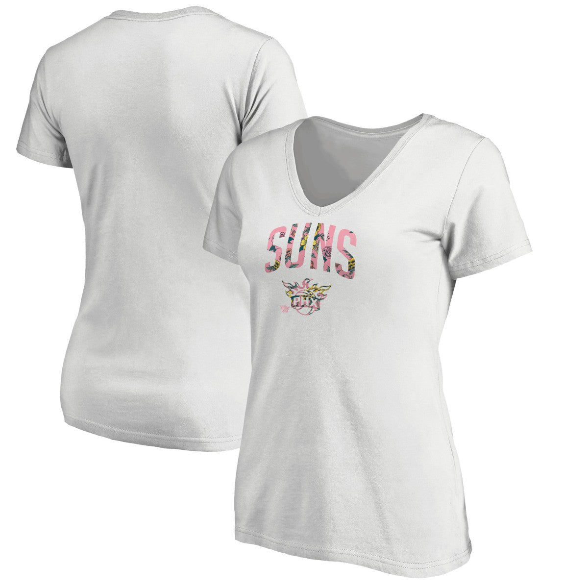 Phoenix Suns Women's Floral Arch V-Neck T-Shirt