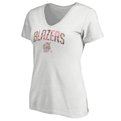 Portland Trail Blazers Women's Floral Arch V-Neck T-Shirt