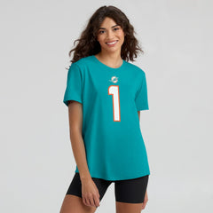 Tua Tagovailoa  Women's Name & Number T-Shirt - Miami Dolphins T-shirts