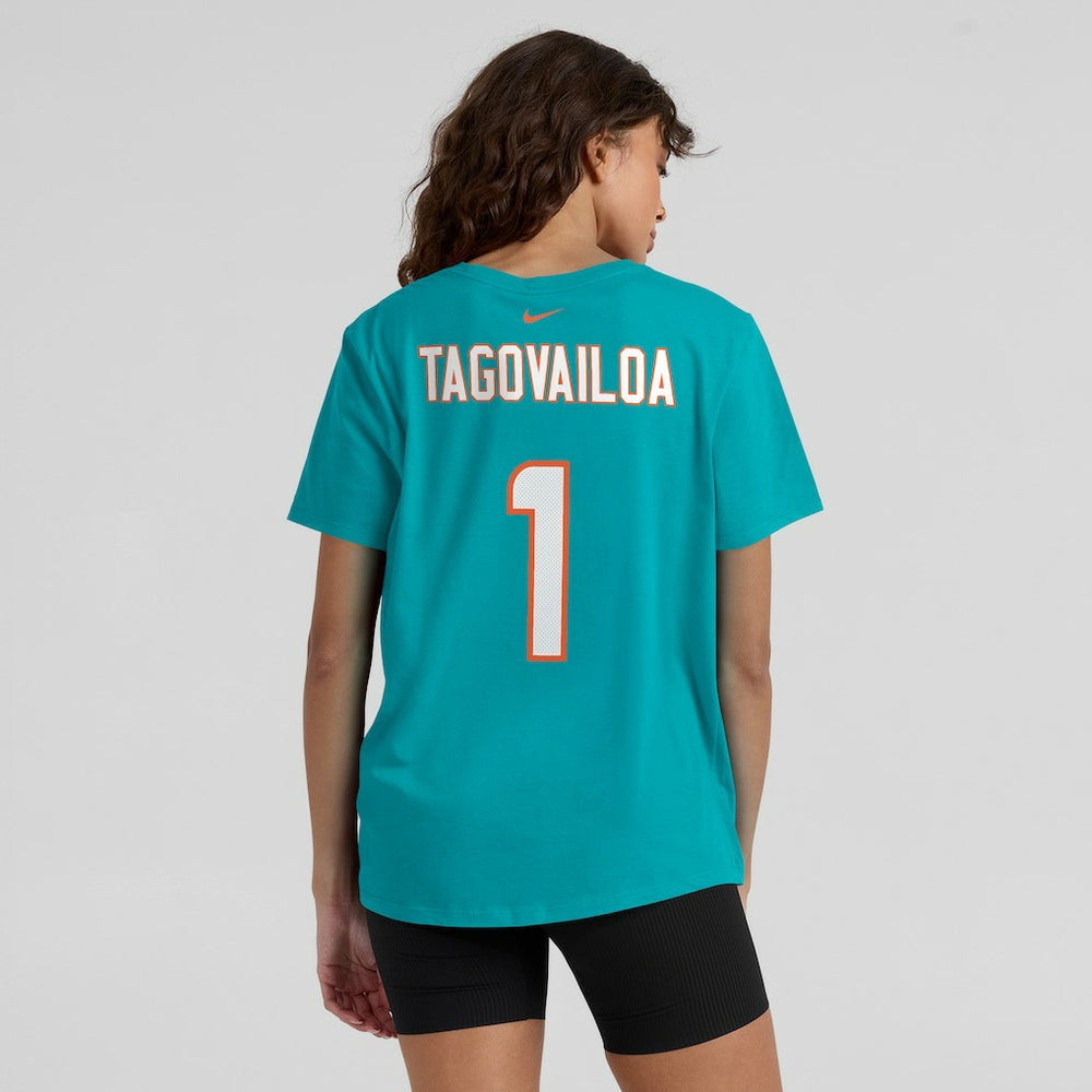 Tua Tagovailoa  Women's Name & Number T-Shirt - Miami Dolphins T-shirts