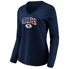 Women's Banner Wave V-Neck Long Sleeve T-Shirt - San Francisco 49ers T-shirts