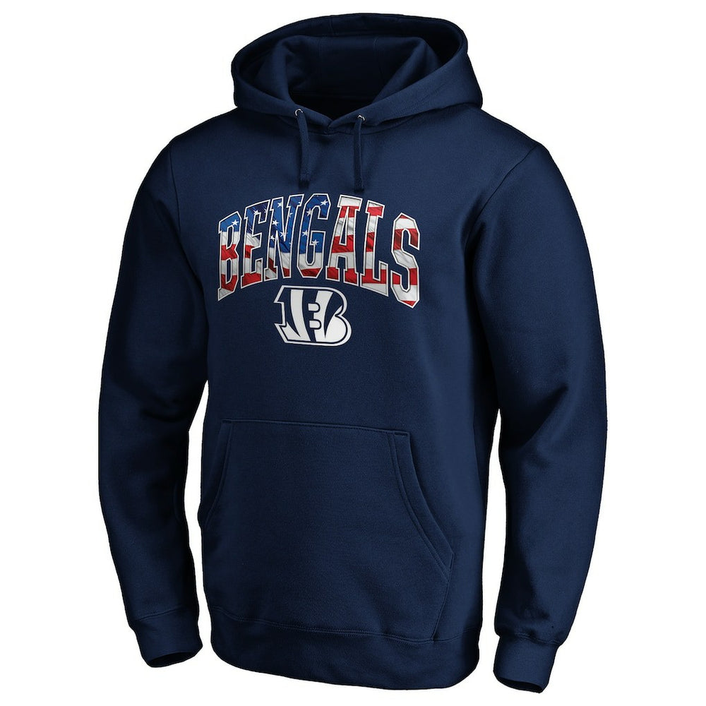 Banner Wave Fitted Pullover Hoodie - Cincinnati Bengals Hoodies