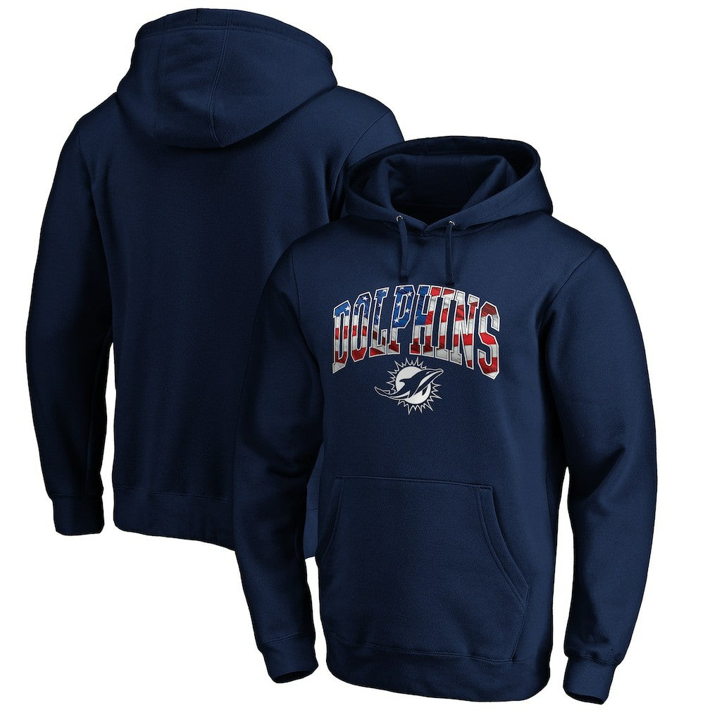 Banner Wave Fitted Pullover Hoodie - Miami Dolphins Hoodies