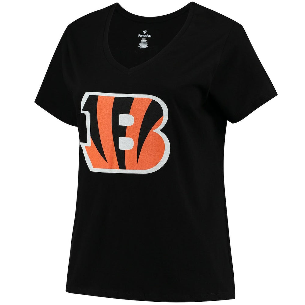 Joe Burrow  Women's Plus Size Name & Number V-Neck T-Shirt - Cincinnati Bengals T-shirts