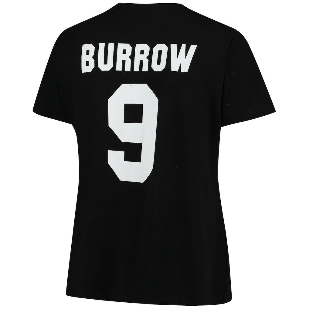 Joe Burrow  Women's Plus Size Name & Number V-Neck T-Shirt - Cincinnati Bengals T-shirts