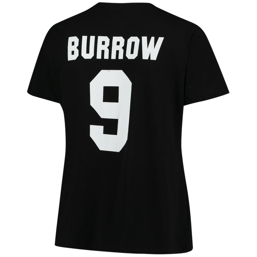 Joe Burrow  Women's Plus Size Name & Number V-Neck T-Shirt - Cincinnati Bengals T-shirts