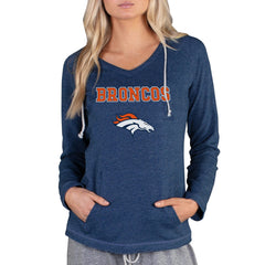 Concepts Sport Women's Mainstream Tri-Blend Raglan Hoodie V-Neck Top - Denver Broncos Hoodies
