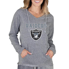 Concepts Sport Women's Mainstream Tri-Blend Raglan Hoodie V-Neck Top - Las Vegas Raiders Hoodies