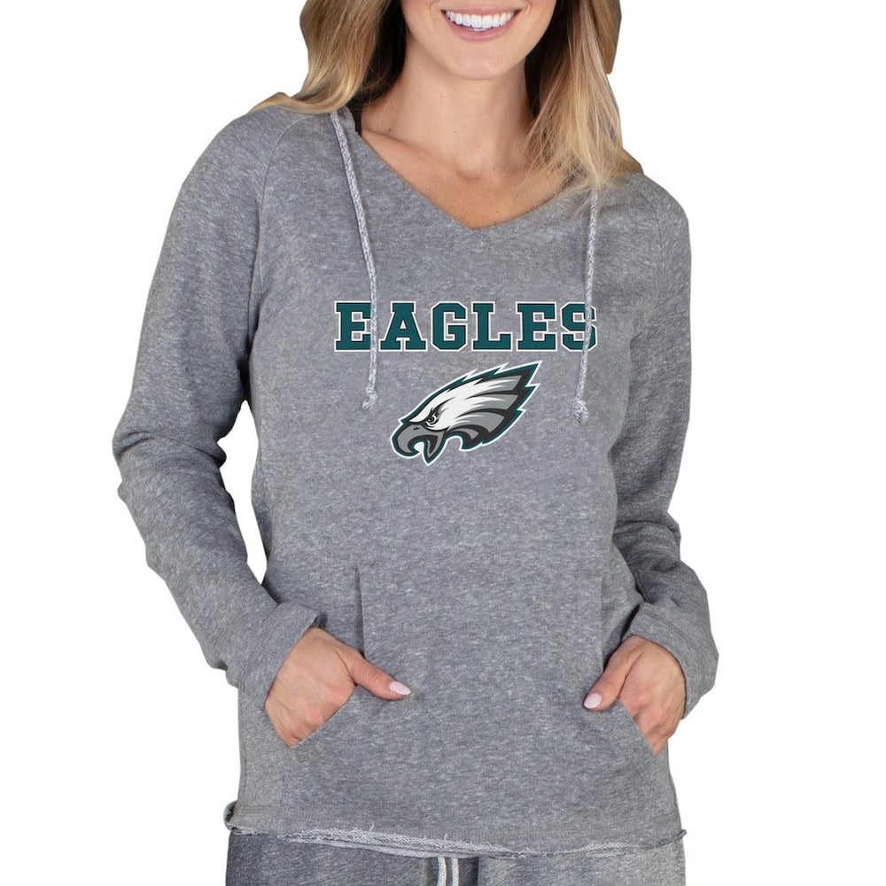 Concepts Sport Women's Mainstream Tri-Blend Raglan Hoodie V-Neck Top - Philadelphia Eagles Hoodies