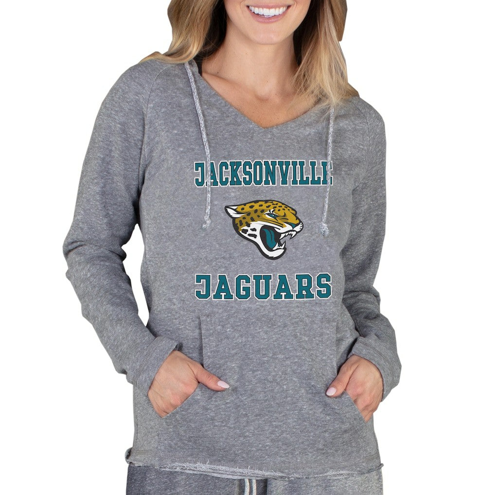 Concepts Sport Women's Mainstream Tri-Blend Raglan Hoodie V-Neck Top - Jacksonville Jaguars Hoodies