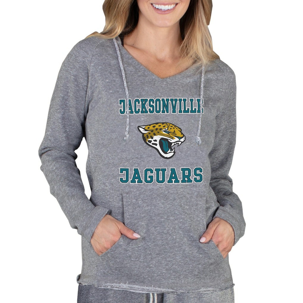 Concepts Sport Women's Mainstream Tri-Blend Raglan Hoodie V-Neck Top - Jacksonville Jaguars Hoodies