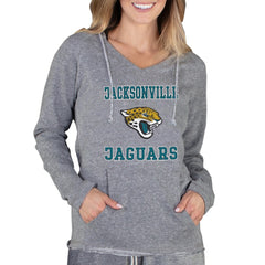 Concepts Sport Women's Mainstream Tri-Blend Raglan Hoodie V-Neck Top - Jacksonville Jaguars Hoodies