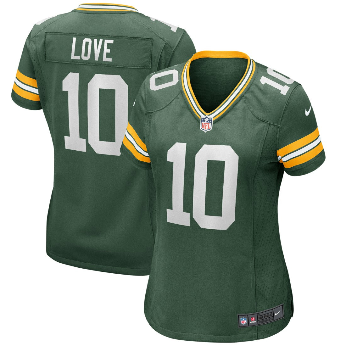 Jordan Love  Women's Game Jersey - Green Bay Packers Jerseys