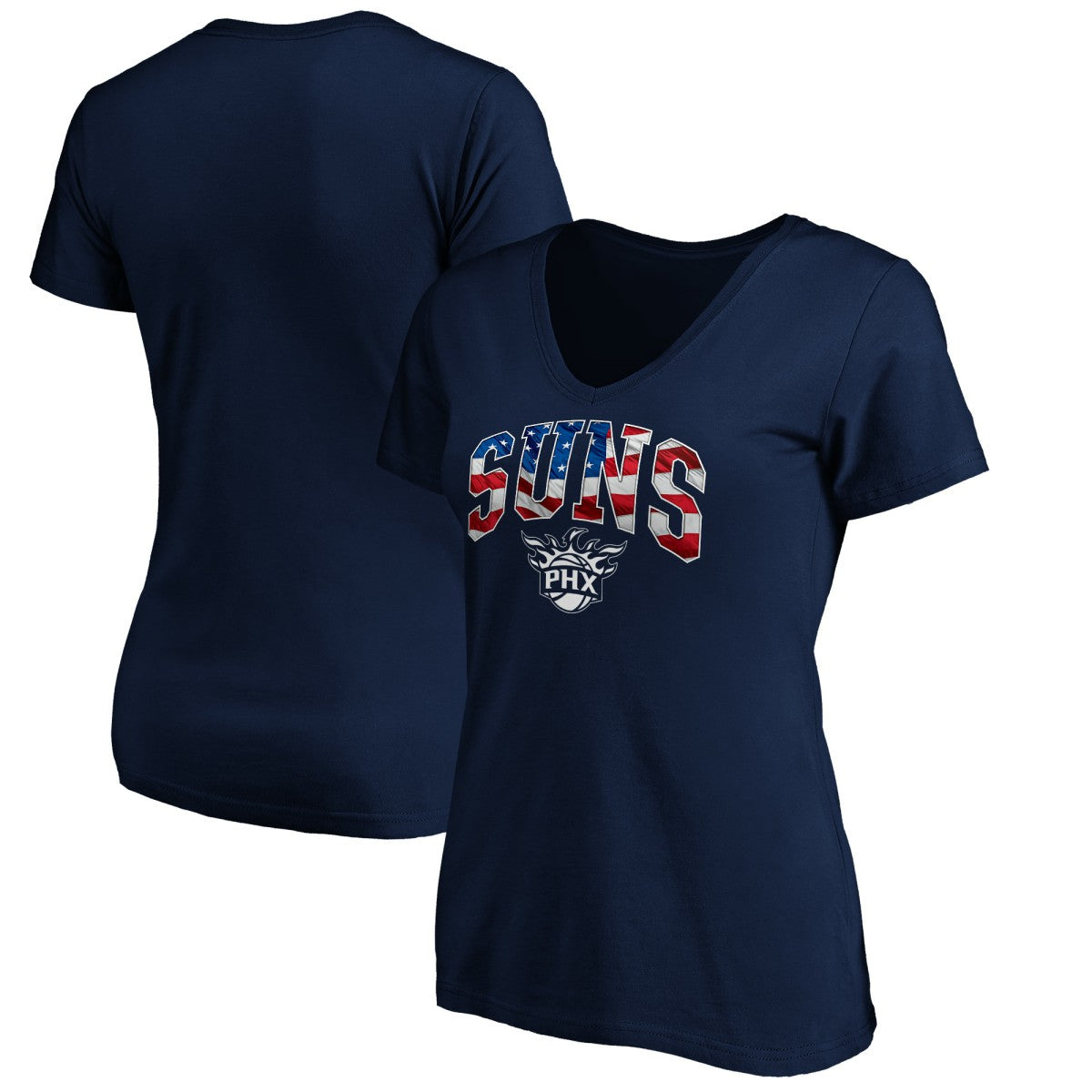 Phoenix Suns Women's Banner Wave V-Neck T-Shirt