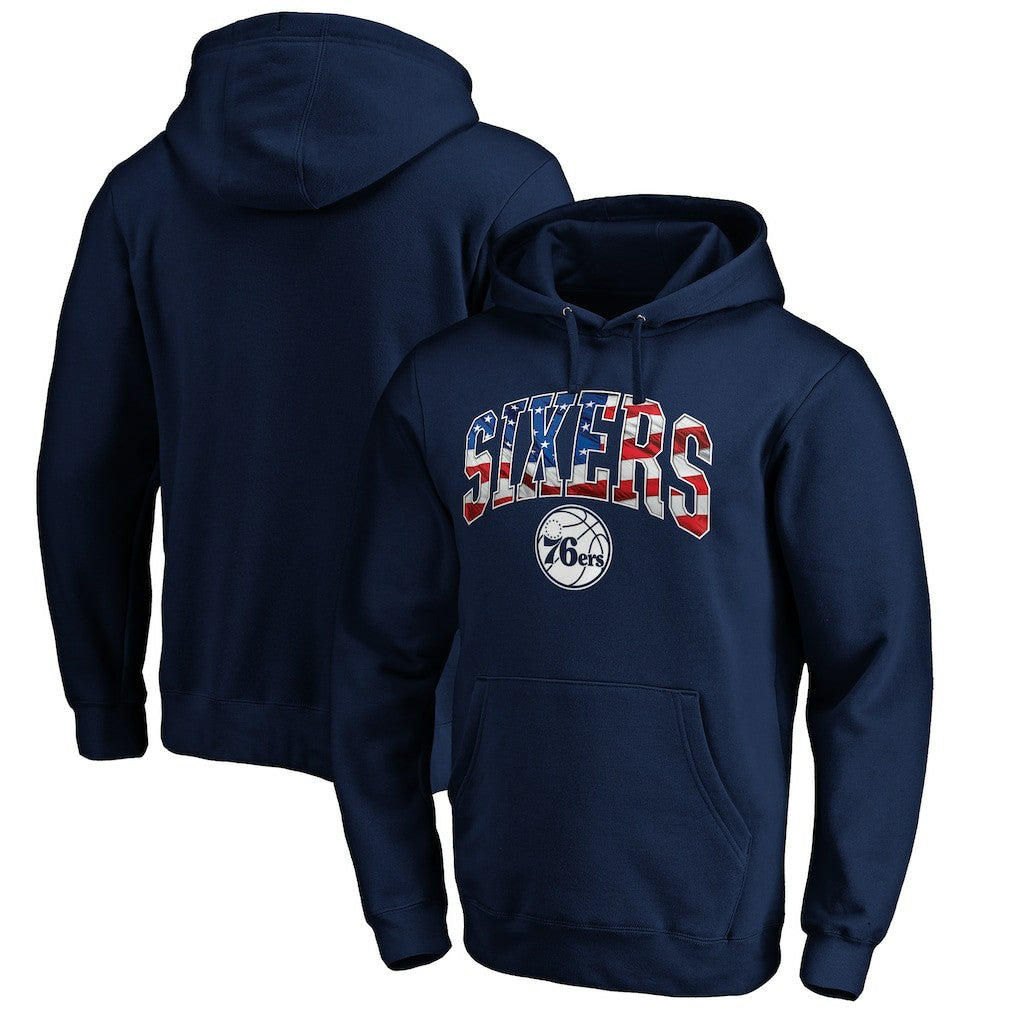 Philadelphia 76ers Banner Wave Pullover Hoodie