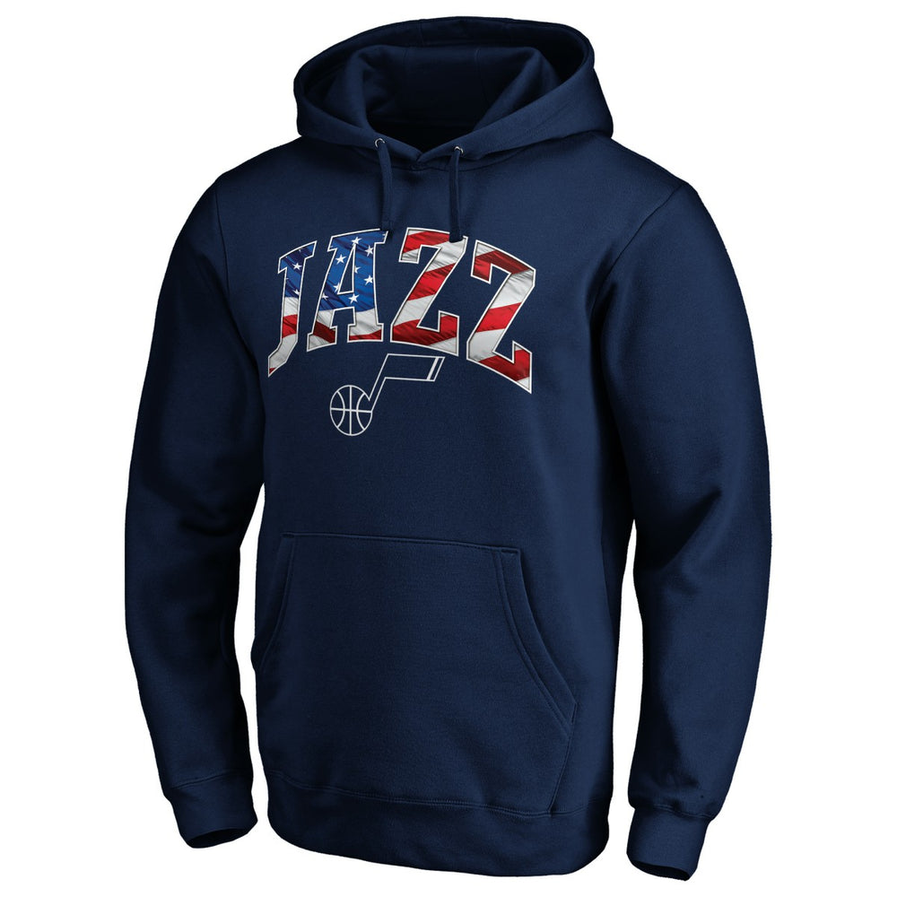 Utah Jazz Banner Wave Pullover Hoodie