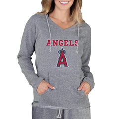 Gray Los Angeles Angels Concepts Sport Women's Mainstream Terry Long Sleeve Hoodie Top