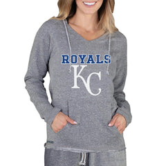 Gray Kansas City Royals Concepts Sport Women's Mainstream Terry Long Sleeve Hoodie Top